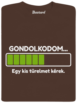 Gondolkodom férfi póló Brown