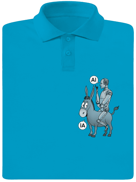 Szamár és AI férfi pólóingek Blue Atol