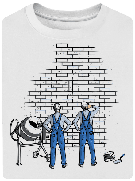 Kőművesek unisex túlméretezett póló White