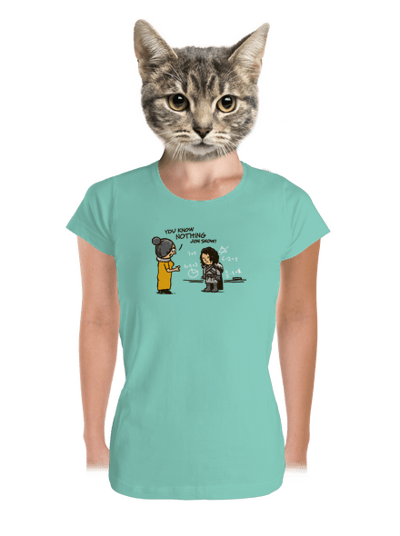 You know nothing prémium női póló Mint Mal
