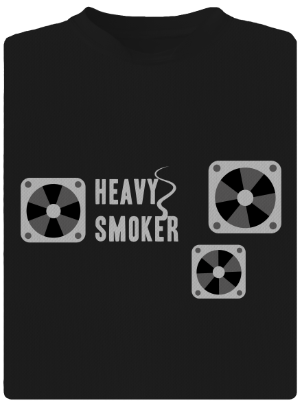 Heavy smoker férfi sportpóló Black