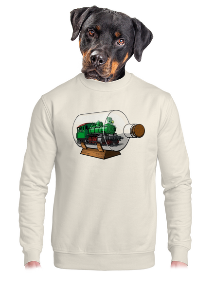 Mozdony egy palackban unisex crewneck Off White
