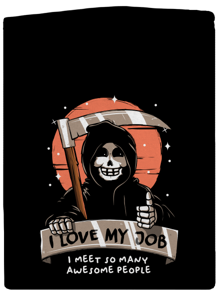 I love my job cipzáras férfi pulóver Black