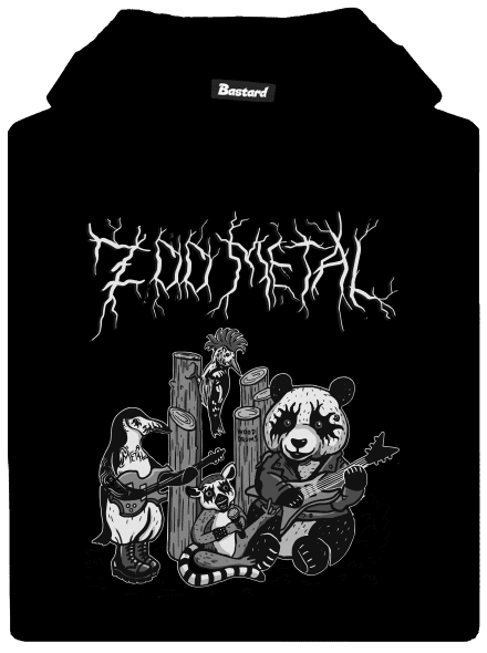 ZOO metal gyerek kenguruzsebes pulóver Black
