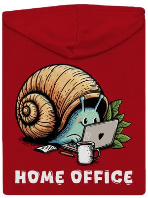 Sneka home office cipzáras férfi pulóver Red