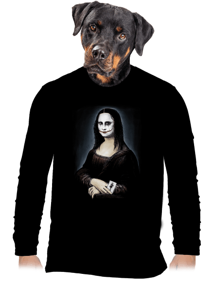 Mona Joker Lisa férfi hosszú ujjú póló Black