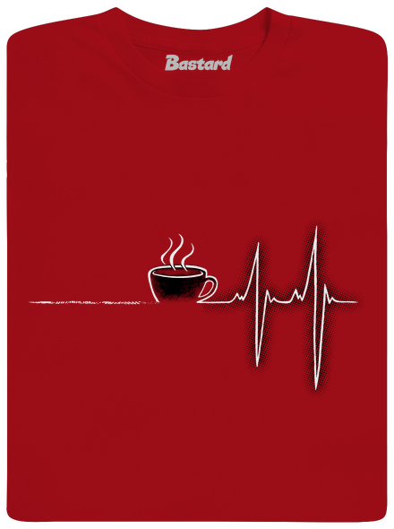 Coffee help férfi hosszú ujjú póló Red