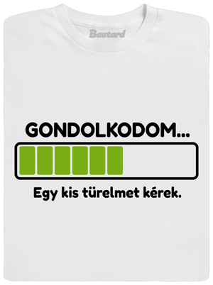 Gondolkodom férfi póló White