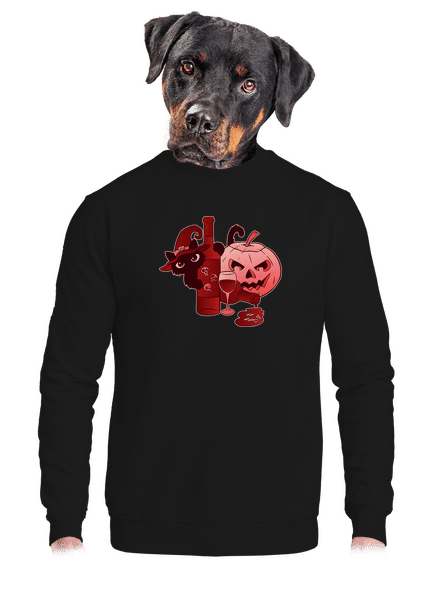 Hello wine unisex crewneck Black