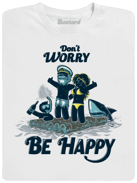 Don't worry férfi hosszú ujjú póló White