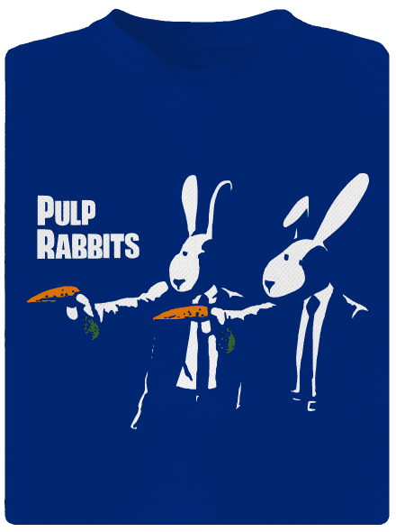 Pulp Rabbits férfi sportpóló Royal Blue Mal