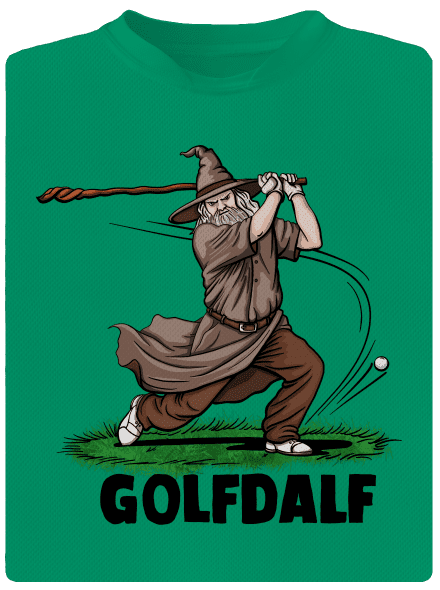 Golfdalf gyerek sport póló Kelly Green Mal