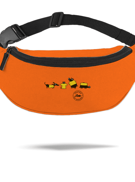 Állatokon tesztelve övtáska Orange