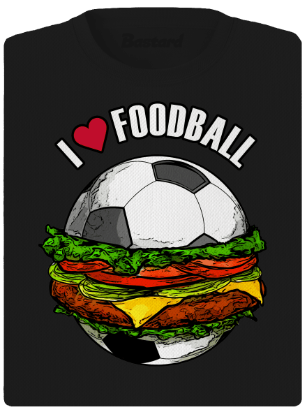 Foodball női sportpóló Black