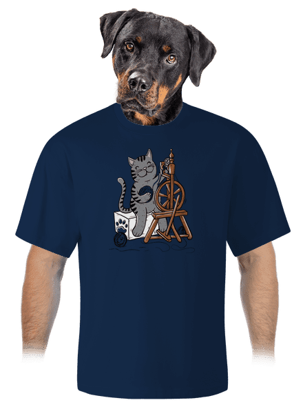 Dorombol a macska unisex túlméretezett póló Midnight Blue