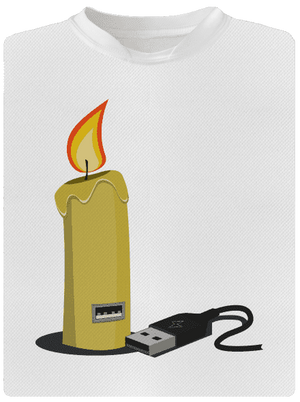 USB gyertya gyerek sport póló White