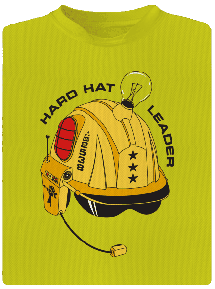 Hard hat leader férfi sportpóló Neon Yellow