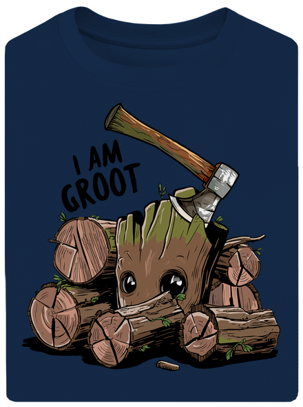 I Am Groot unisex túlméretezett póló Midnight Blue