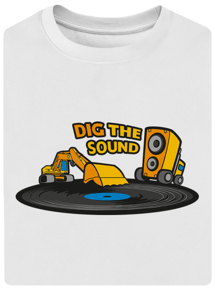 Dig the sound unisex túlméretezett póló White