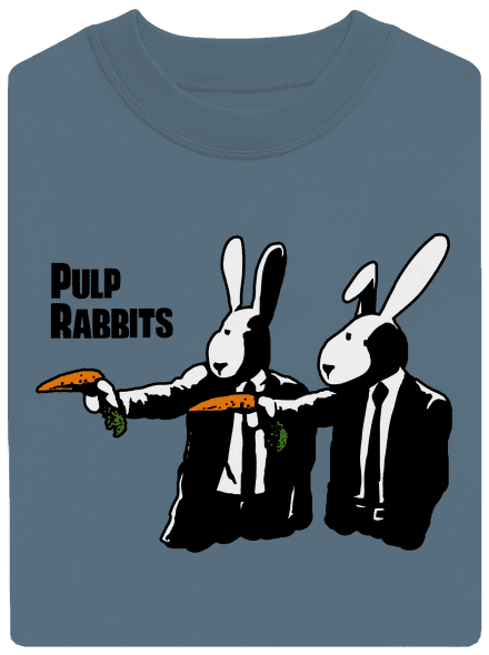 Pulp Rabbits unisex crewneck Nordic Blue