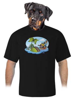 Vasúti sziget unisex túlméretezett póló Black