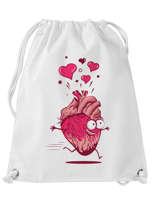 Szerelmes szívek hátizsák White
