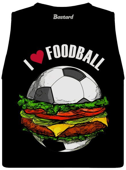 Foodball női bővített trikó Black
