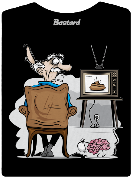 TV News prémium női póló Black