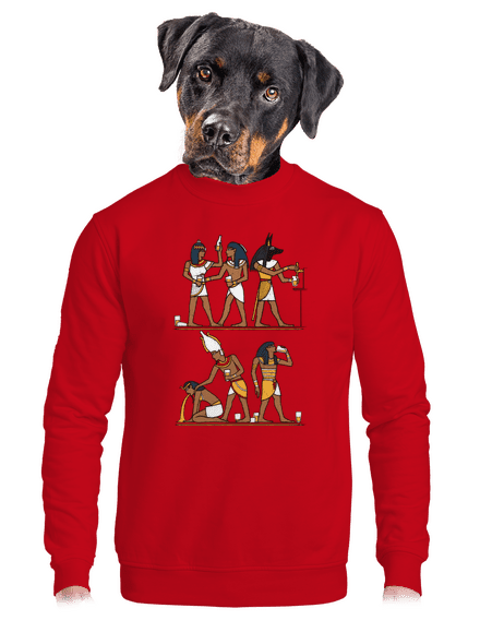 Egyiptomi parti unisex crewneck Red