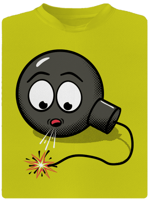 Bomba férfi sportpóló Neon Yellow