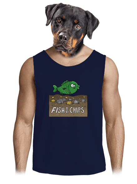 Fish and IT chips férfi trikó French Navy