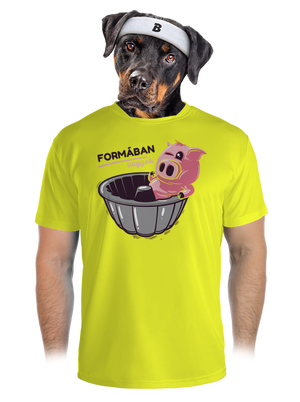 Formában férfi sportpóló Neon Yellow