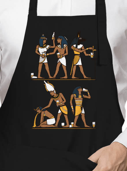 Egyiptomi parti kötény Black