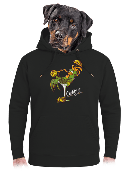 Cocktail unisex prémium pulóver Dark Black
