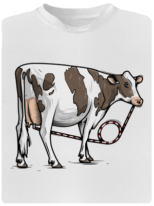 Cow drink gyerek sport póló White