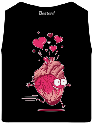 Szerelmes szívek férfi trikó Black