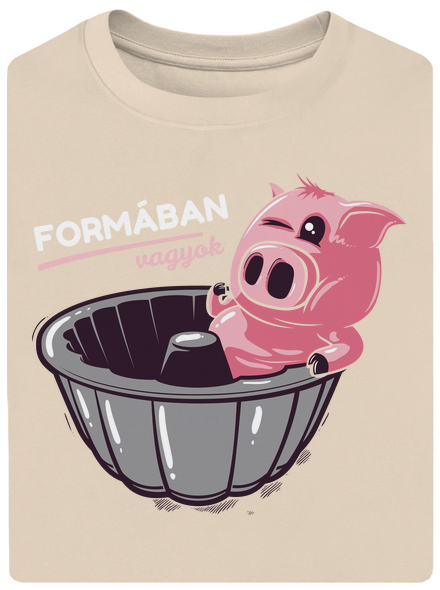 Formában unisex túlméretezett póló Almond