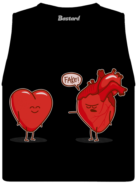 Szívügyek női bővített trikó Black