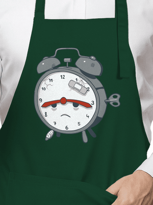 Ébresztőóra kötény Bottle Green