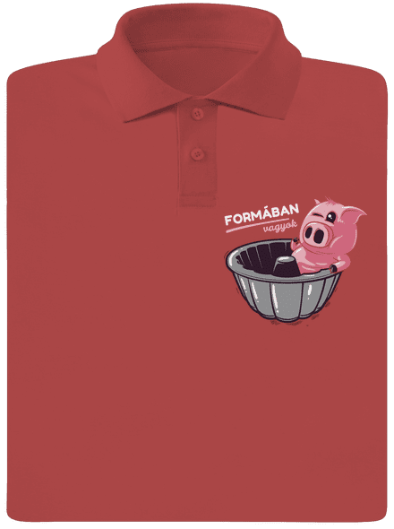 Formában férfi pólóingek Burgundy