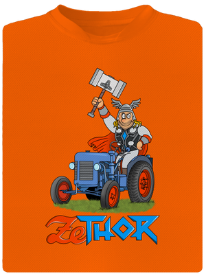 ZeThor férfi sportpóló Neon Orange