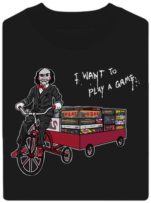 I want to play a game unisex crewneck Black