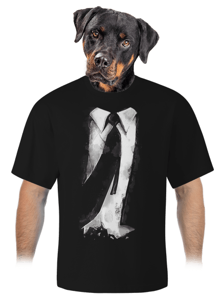 Oblek a kravata unisex túlméretezett póló Black