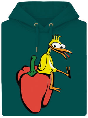 Paprikás csirke unisex prémium pulóver Emerald Green