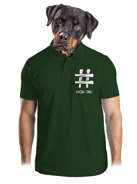 Hash tag férfi pólóingek Bottle Green Mal
