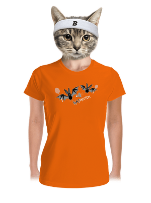 Batminton női sportpóló Neon Orange