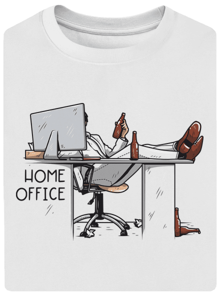 Home office unisex túlméretezett póló White