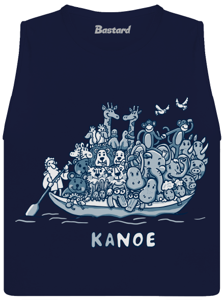 Noé bárkája női bővített trikó Navy