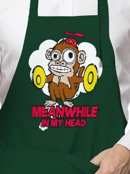 Monkey in my head kötény Bottle Green