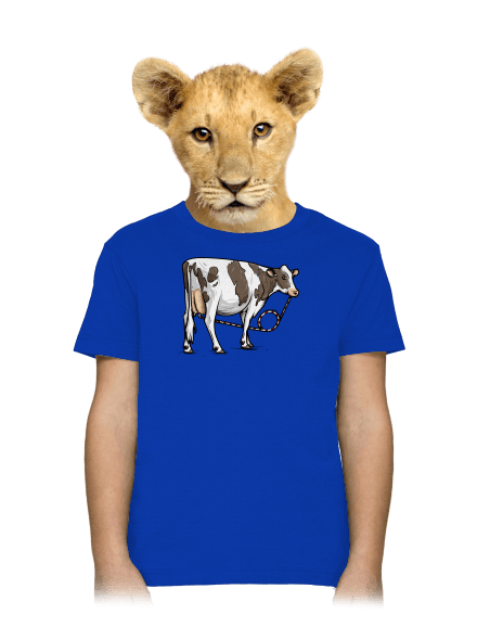 Cow drink gyerek póló Royal Blue